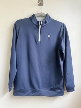 Peter Millar Navy Blue Country Club of Charleston Athletic Quarter-Zip Pullover